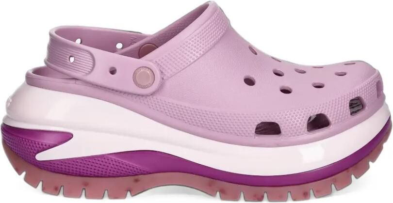 Crocs Classic Mega Crush perforated platform clogs Paars