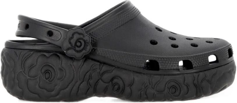 Crocs Classic Platform Bloom floral-detail platform mules Zwart