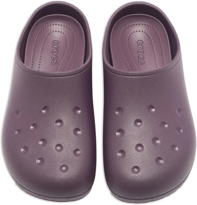 Crocs Classic Quiet Clog slippers met plateauzool en geperforeerde details Paars - Foto 2