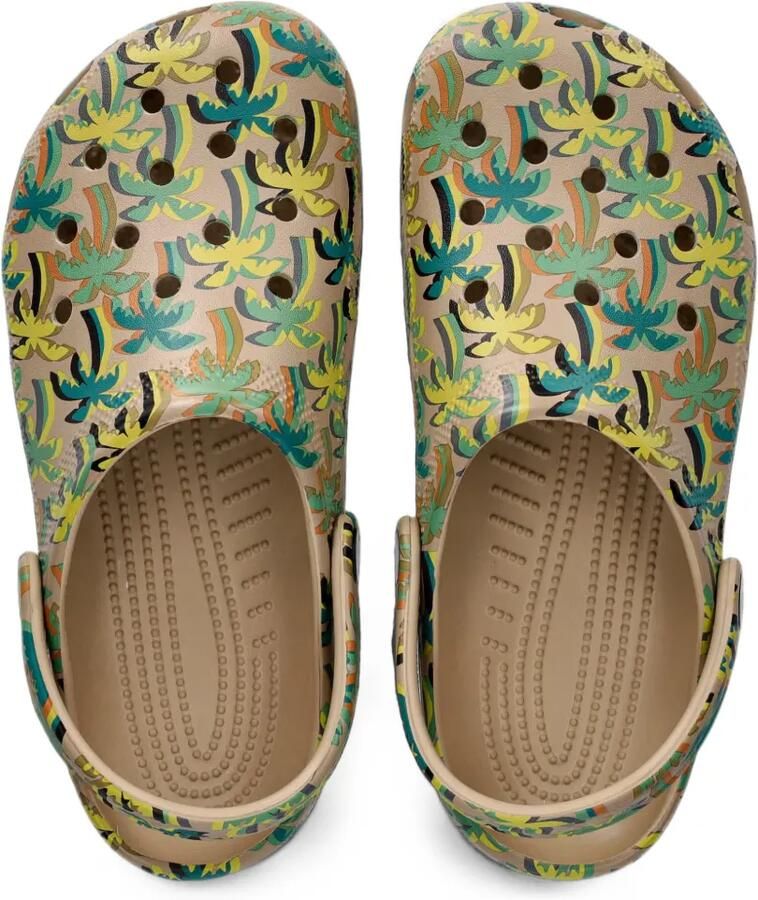 Crocs Classic Retro Summer slippers met palmprint Beige - Foto 2