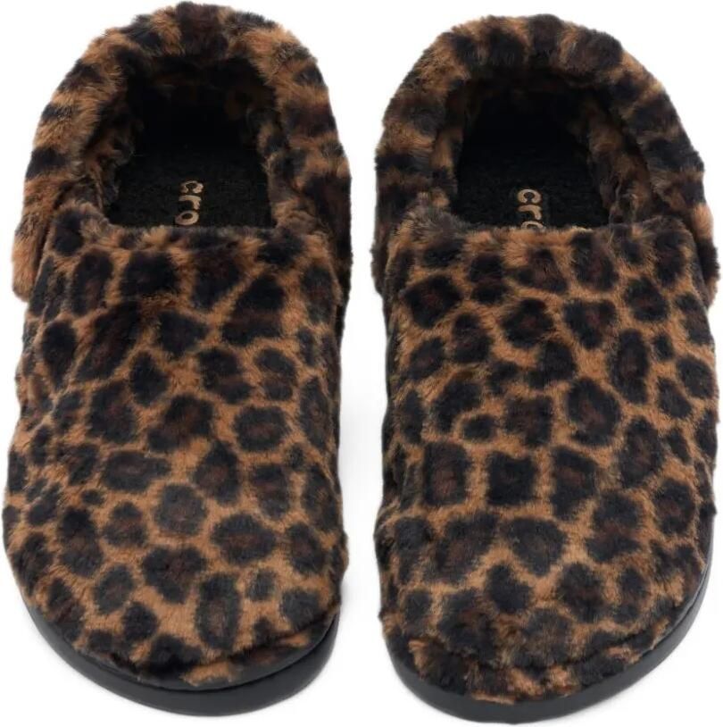 Crocs Classic Unfurgettable leopard-print faux-fur mules Bruin - Foto 3