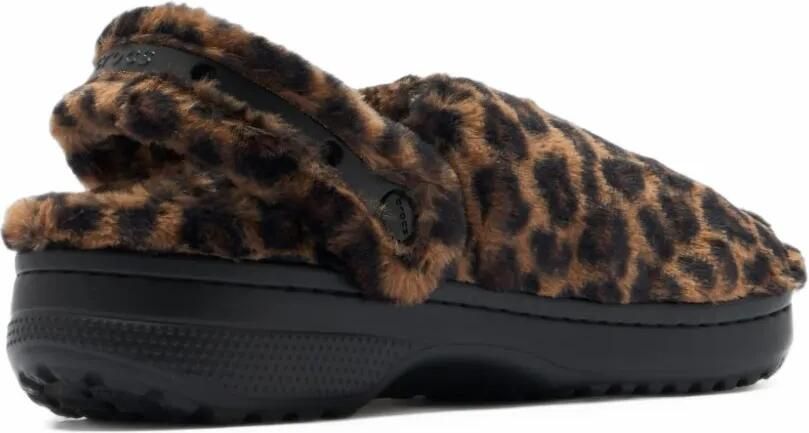 Crocs Classic Unfurgettable leopard-print faux-fur mules Bruin - Foto 4