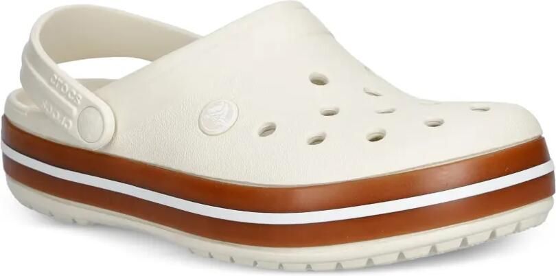 Crocs Crocband klompen met logo-patch en geperforeerde details Beige