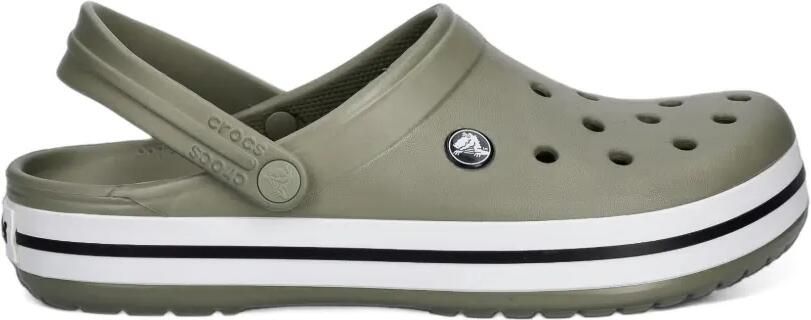 Crocs Crocband muiltjes met logo-patch en geperforeerde details Groen