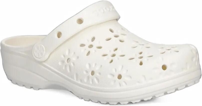 Crocs cut-out floral-detail clogs Beige