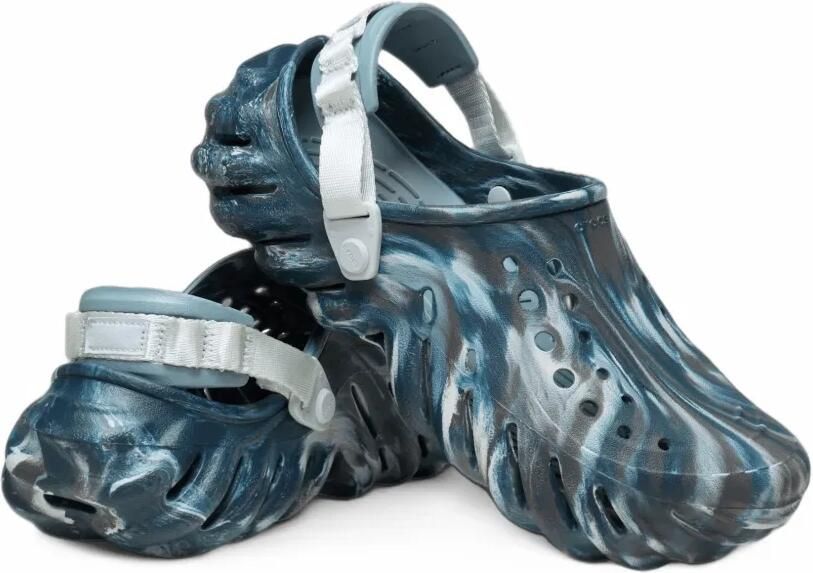 Crocs Echo marbled mules Blauw