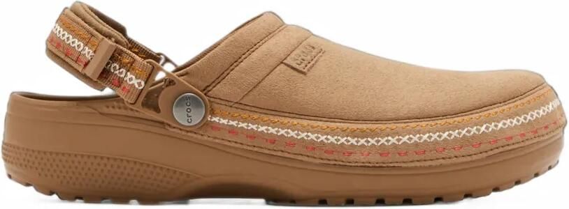 Crocs Slingback muiltjes met borduurwerk Bruin