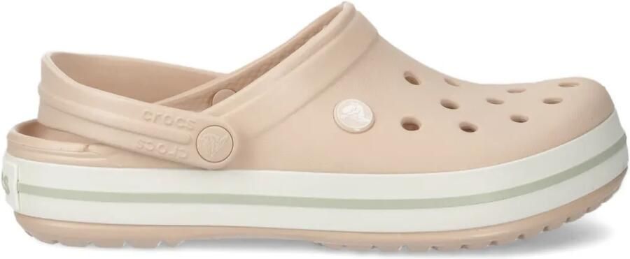 Crocs Geperforeerde gestreepte slippers Beige