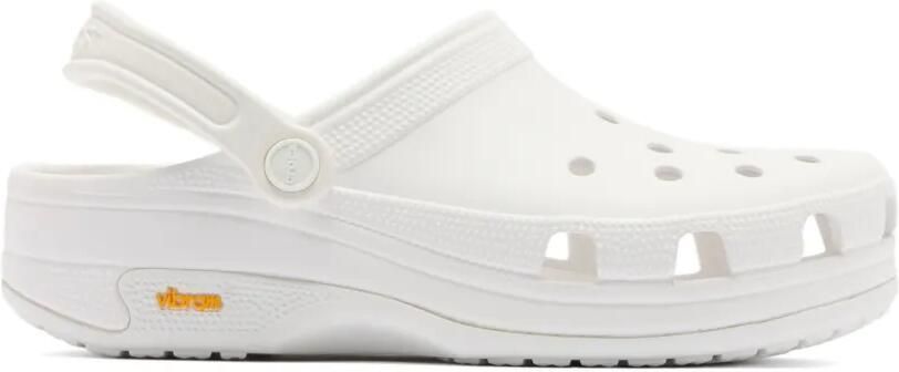 Crocs Geperforeerde slingback muiltjes Wit