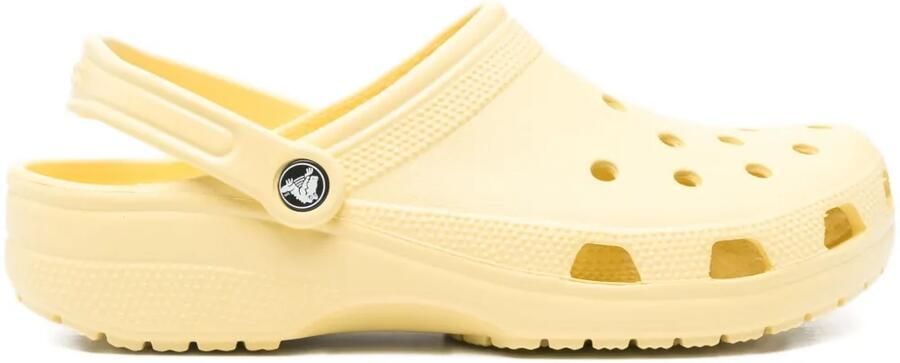 Crocs Geperforeerde slippers met hak Geel