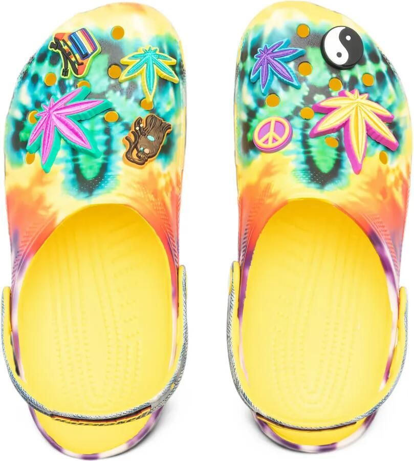 Crocs Half Baked muiltjes met tie-dyeprint Geel - Foto 2