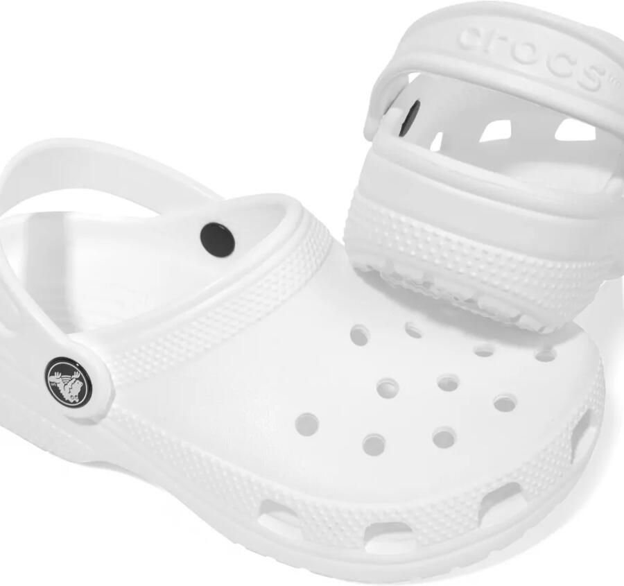Crocs Kids Classic geperforeerde sandalen Wit - Foto 2