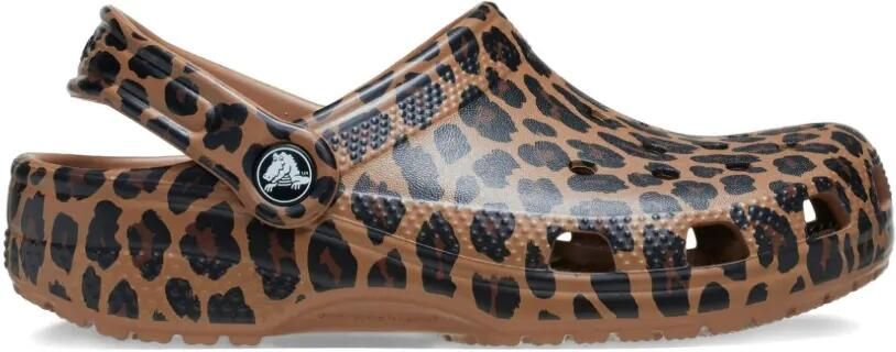 Crocs Kids Classic klompen met luipaardprint Bruin
