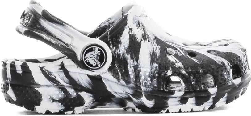 Crocs Kids Classic Marbled Clog TD "Black" klompen Wit - Foto 2