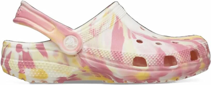 Crocs Kids Classic marbled closed-toe sandals Wit