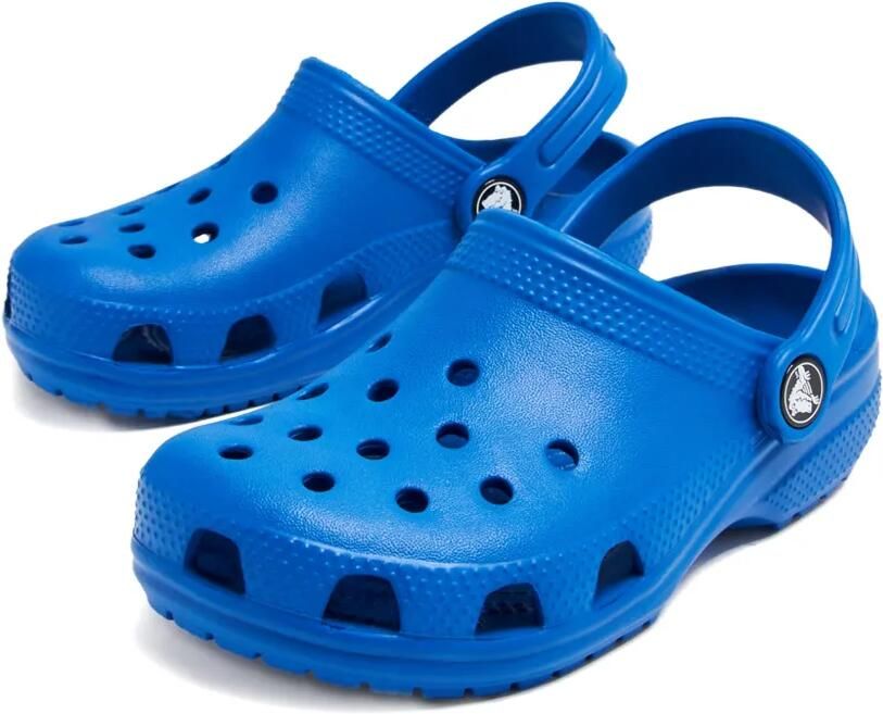 Crocs Kids Classic klompen met logo-reliëf Blauw