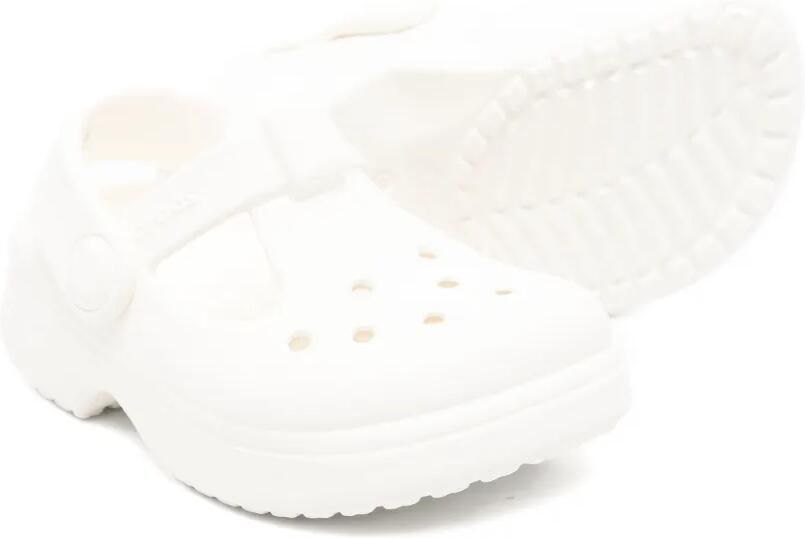 Crocs Kids Classic T Mary Jane geperforeerde klompen Wit