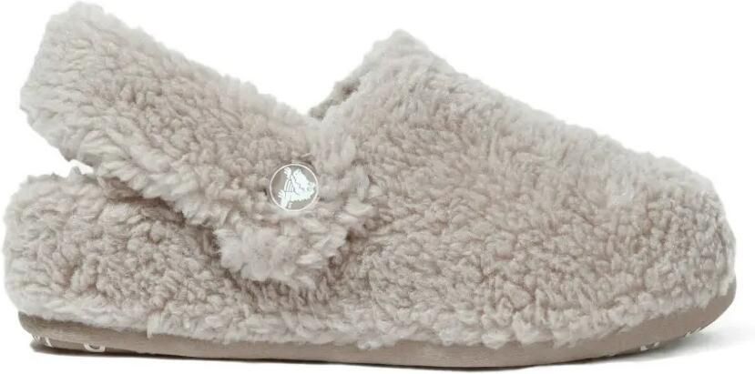 Crocs Kids Cozzzy slippers met imitatiebont Beige