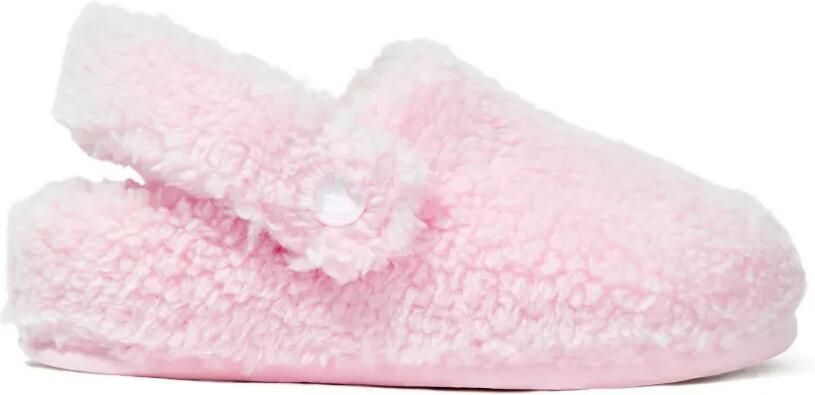 Crocs Kids Cozzzy slippers met imitatiebont Roze