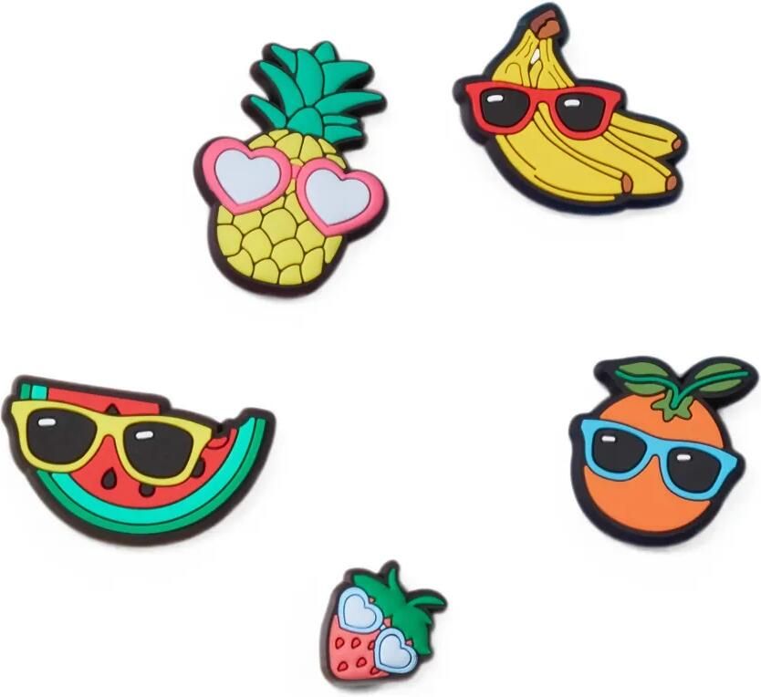 Crocs Kids Cute Fruit with Sunnies Jibbitz bedels (set van vijf) Zwart