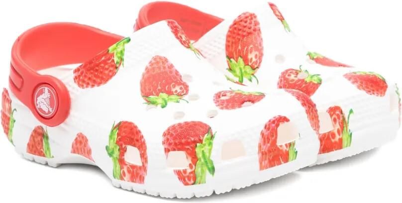 Crocs Kids Klompen met aardbeiprint Wit