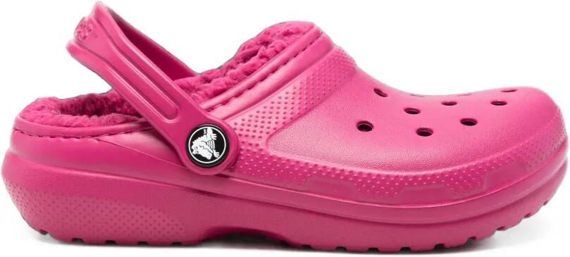 Crocs Kids Klompen van imitatielamswol met geperforeerde details Roze