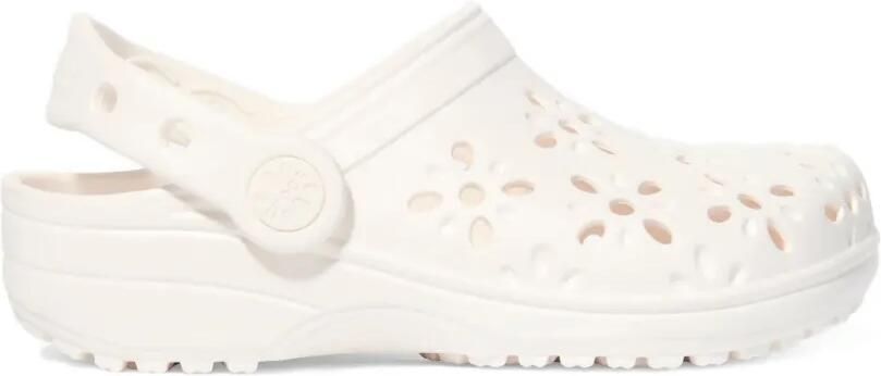 Crocs Kids Sandalen met bloe print Wit