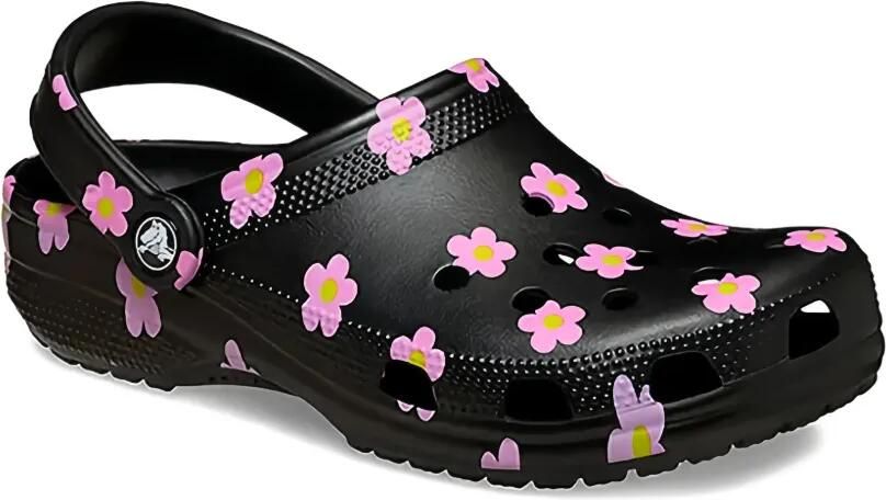 Crocs Kids Sandalen met bloe print Zwart