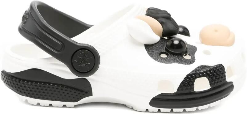 Crocs Kids Sandalen met gesloten neus en applicatie Wit
