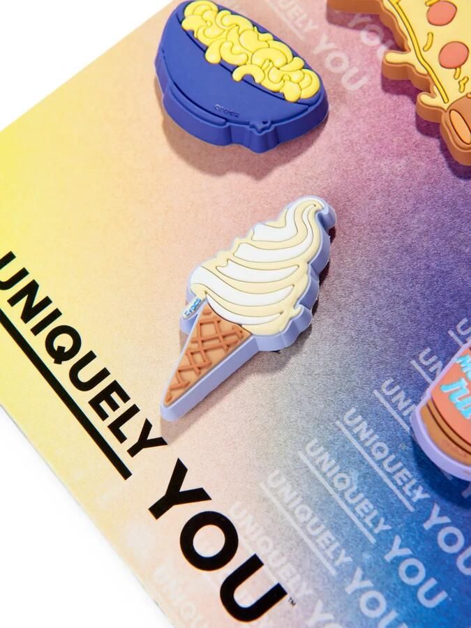 Crocs Kids Vijf Jibbitz Funny Foods bedels Blauw - Foto 3