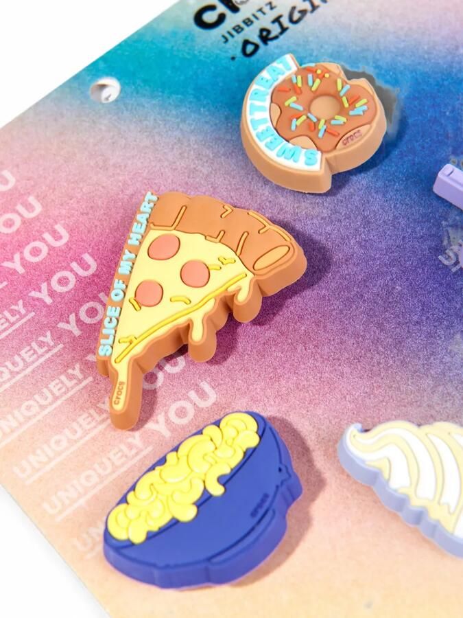 Crocs Kids Vijf Jibbitz Funny Foods bedels Blauw - Foto 4