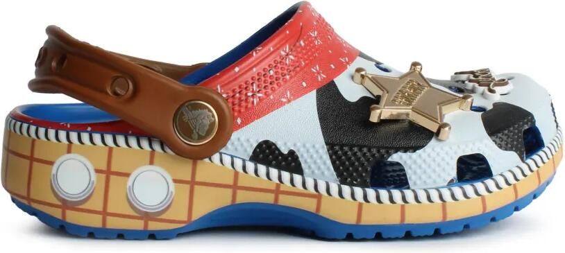 Crocs Kids x Disney Pixar Toy Story Sheriff Woody Classic Clog sandalen Wit