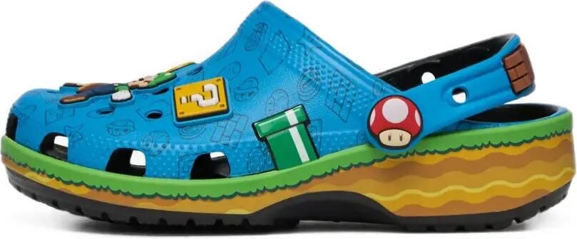 Crocs Kids x Nintendo Super Mario Bros Classic muiltjes met bedel Blauw - Foto 2
