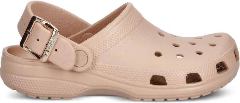 Crocs Klompen met geperforeerde details en gespband Beige