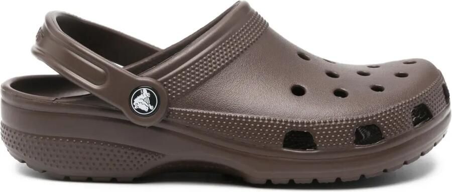 Crocs Klompen met hielbandje en geperforeerde details Bruin