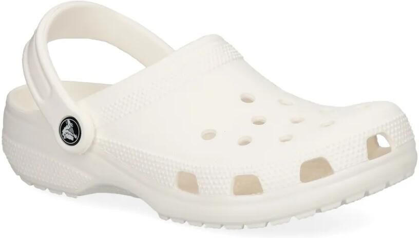 Crocs Klompen met hielbandje en geperforeerde details Wit
