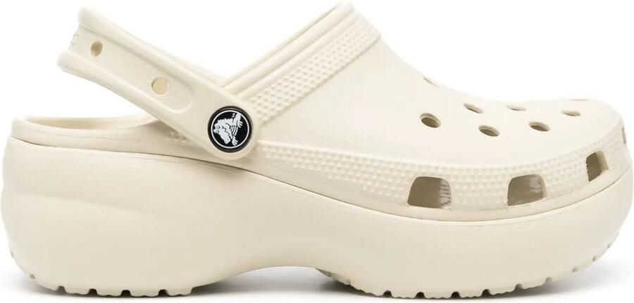 Crocs Klompen met logoplakkaat Beige
