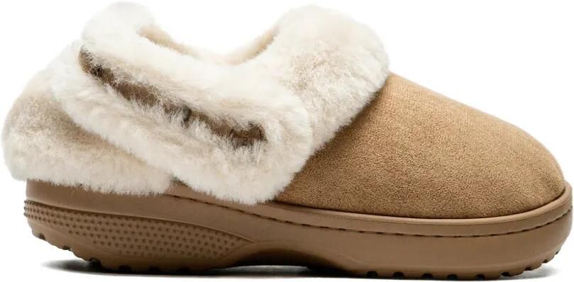 Crocs Klompen van imitatiebont Beige