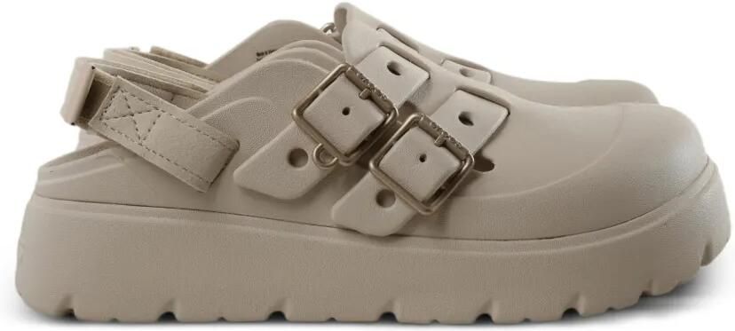 Crocs Loaferette muiltjes met plateauzool en gespbandje Beige