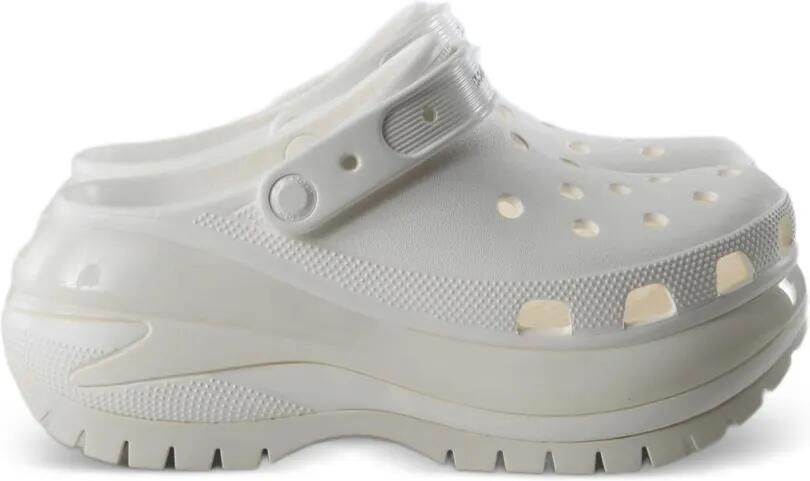 Crocs Mega Crush geperforeerde muiltjes Wit