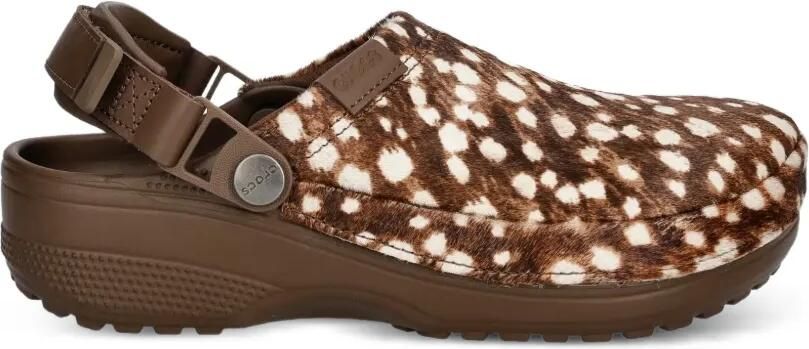 Crocs Slippers met hertenprint en klittenband Bruin - Foto 4