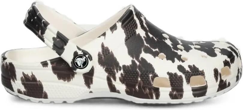 Crocs Slippers met koeienprint Wit