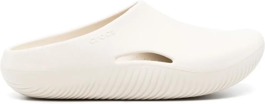 Crocs Slippers met logo-reliëf Beige