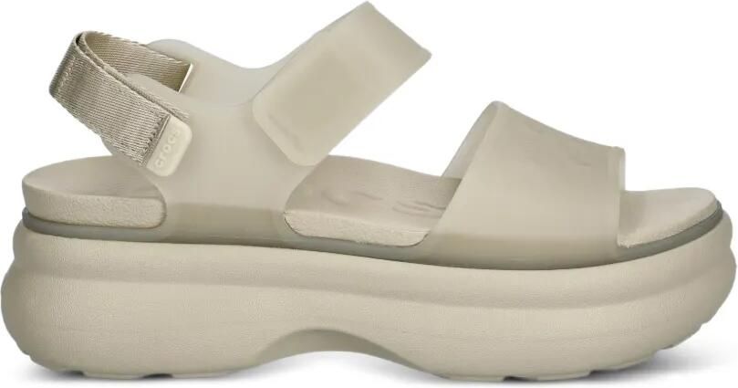 Crocs Soho Frosted Y Strap sandalen met plateauzool Beige