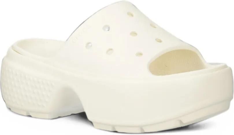 Crocs Stomp perforated platform slides Beige - Foto 3