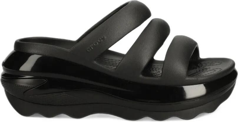 Crocs triple-strap platform sandals Zwart
