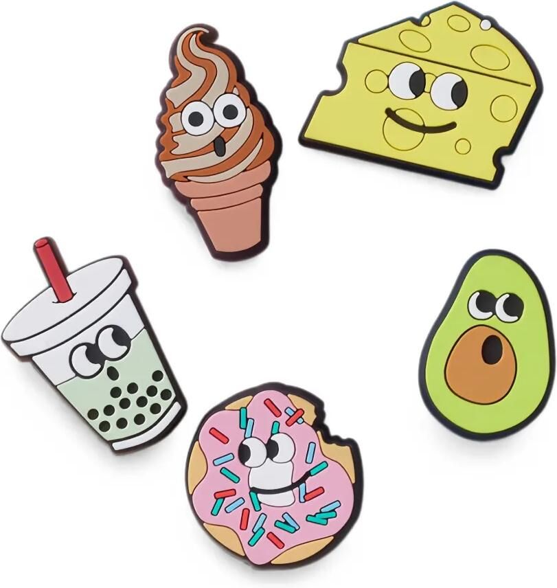 Crocs Vijf Lights Up Food Friends Jibbitz schoenaccessoires Geel