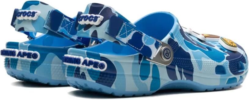 Crocs x A Bathing Ape Clog "Blue Camo" sneakers Blauw - Foto 4