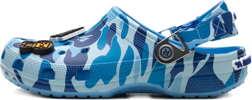 Crocs x A Bathing Ape Clog "Blue Camo" sneakers Blauw - Foto 5