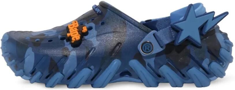 Crocs x A Bathing Ape Echo klompen met camouflageprint Blauw